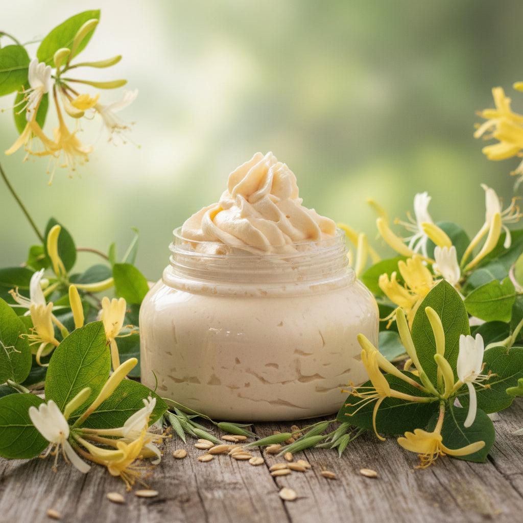 Honey Suckle and Oats Whipped Soap